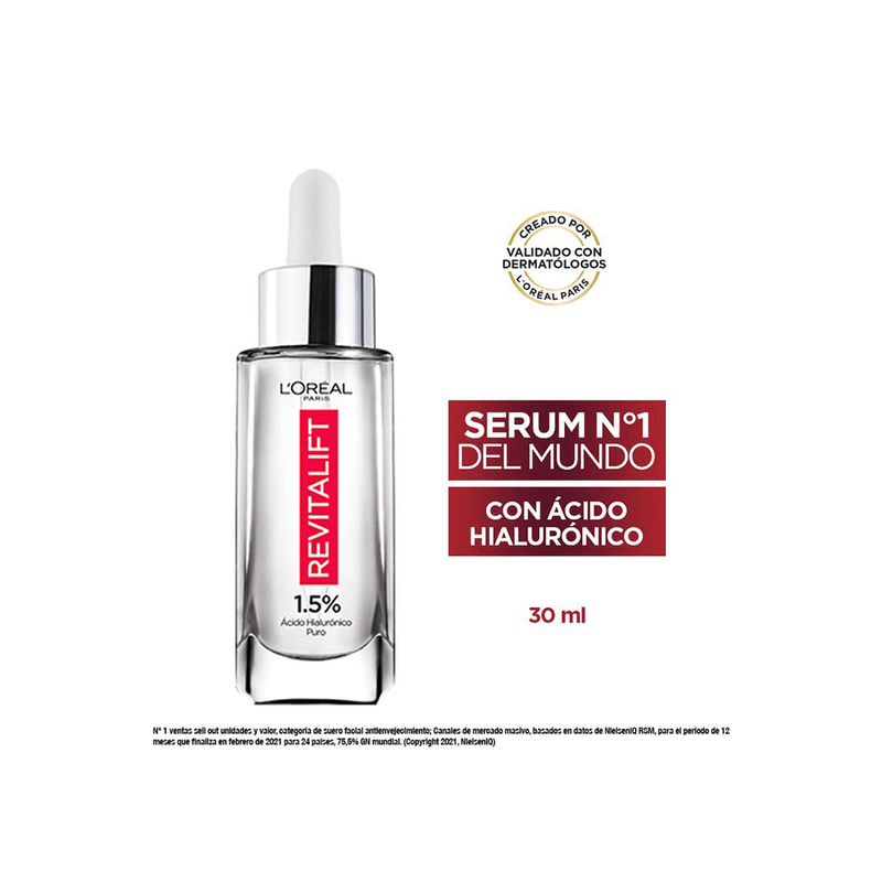 Sérum Rostro L'oréal Paris Revitalift Ácido Hialurónico 30ml L'Oréal Paris día/noche para todo tipo de piel de 30mL/30g 25+ años