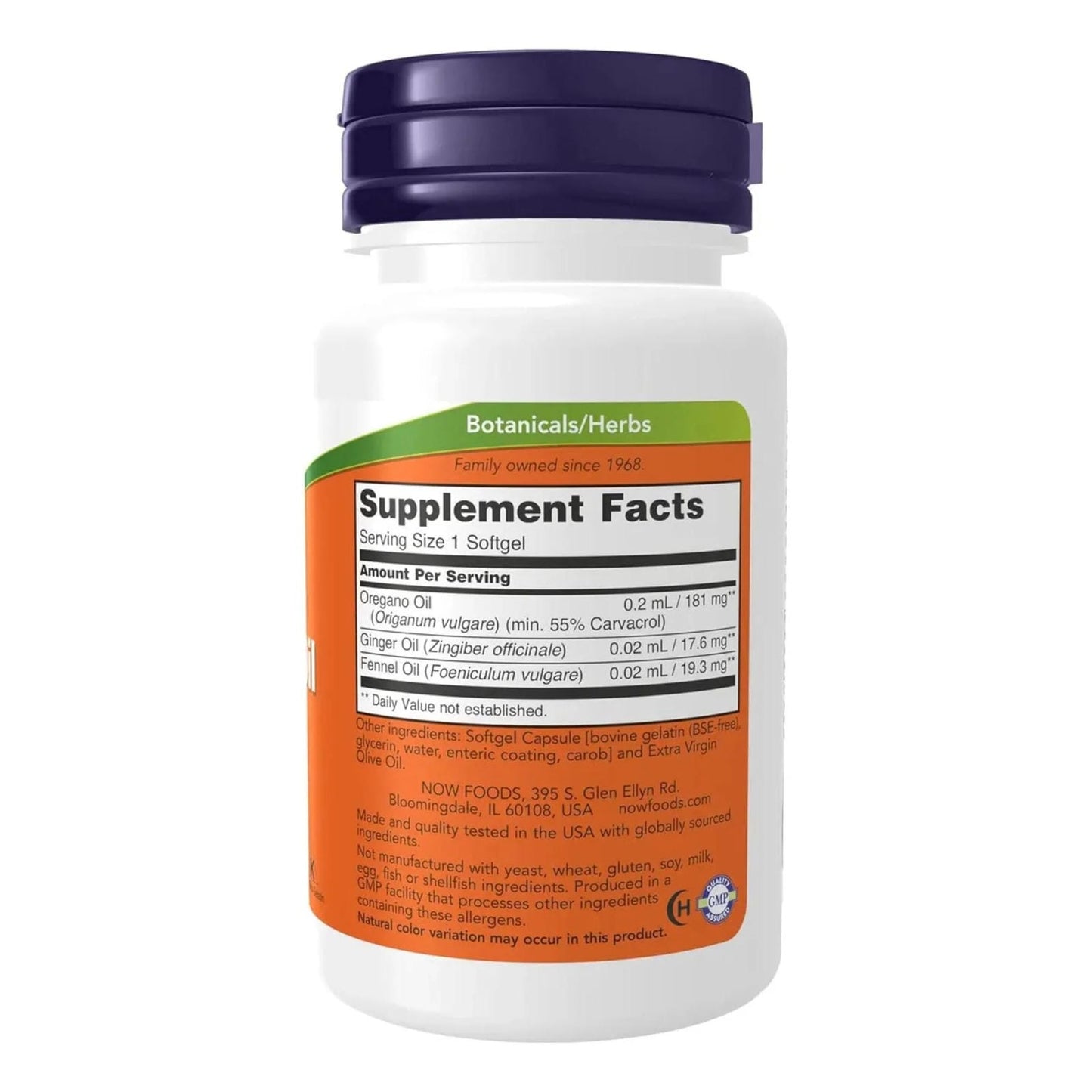 Aceite de Orégano en Cápsulas – 90 Cápsulas Blandas | Now Foods