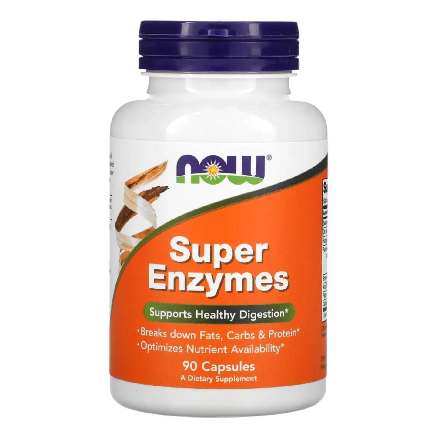 Now Foods Super Enzymes – 90 Cápsulas | Apoyo digestivo completo