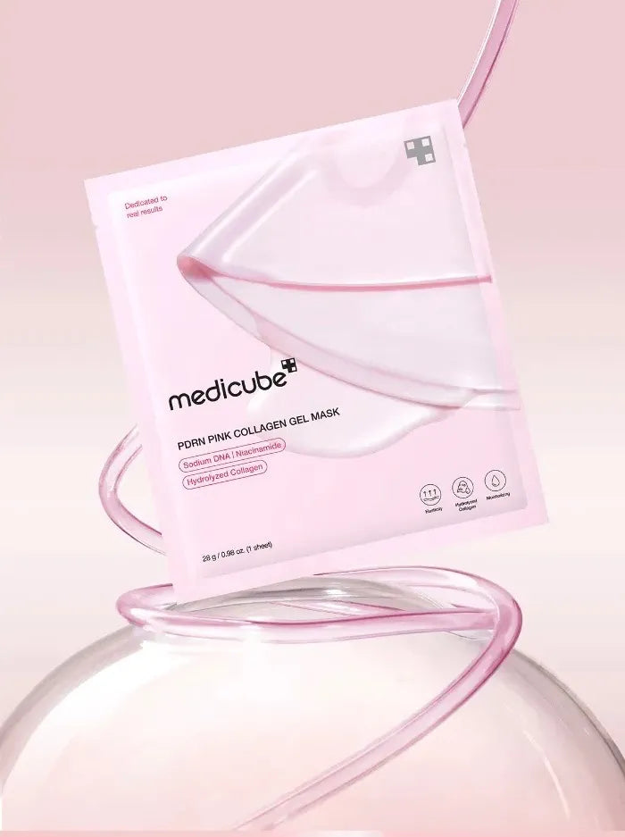 Mascarilla Facial En Gel De Colágeno Rosa Medicube Pprn, 28 Ml