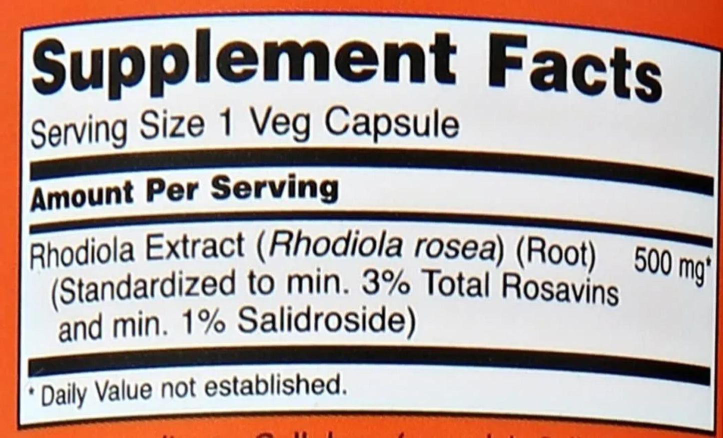 Rhodiola 500 mg – 60 Cápsulas Vegetales | Now Foods