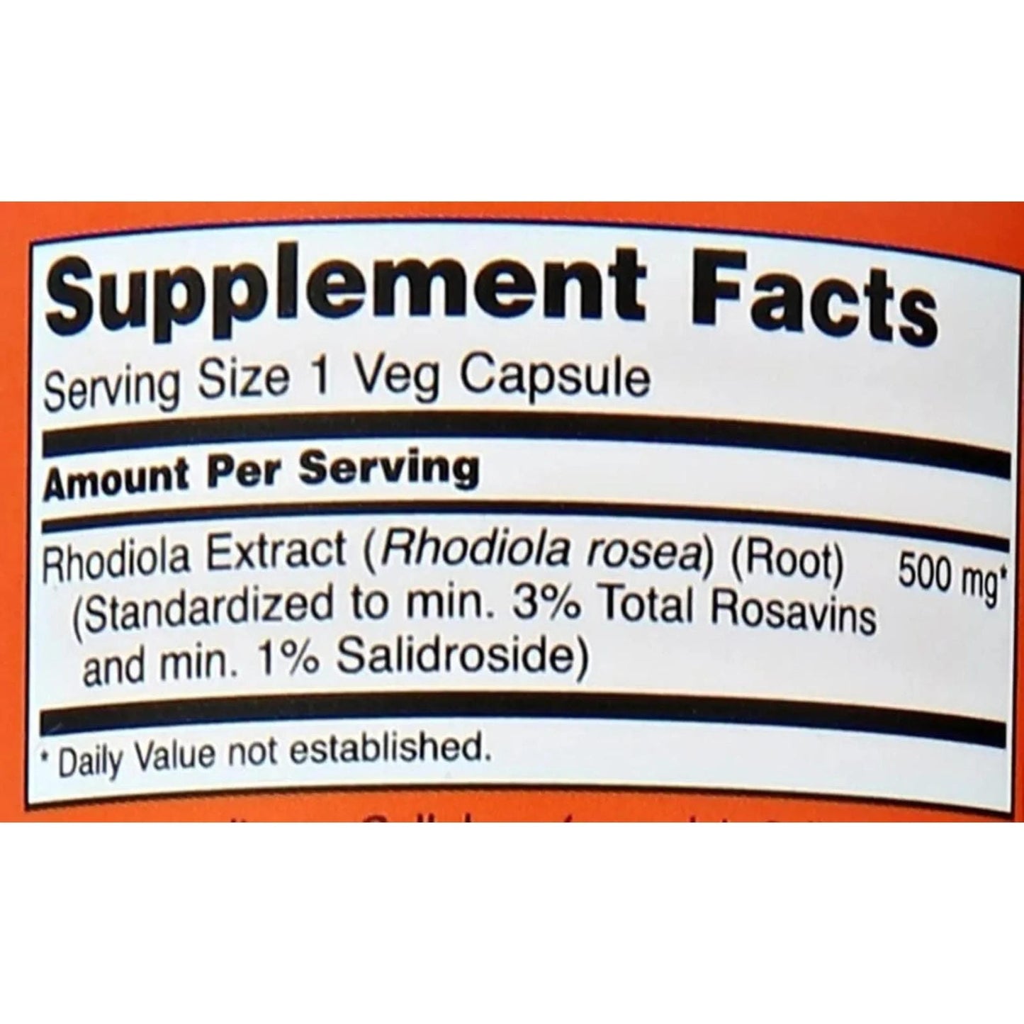 Rhodiola 500 mg – 60 Cápsulas Vegetales | Now Foods