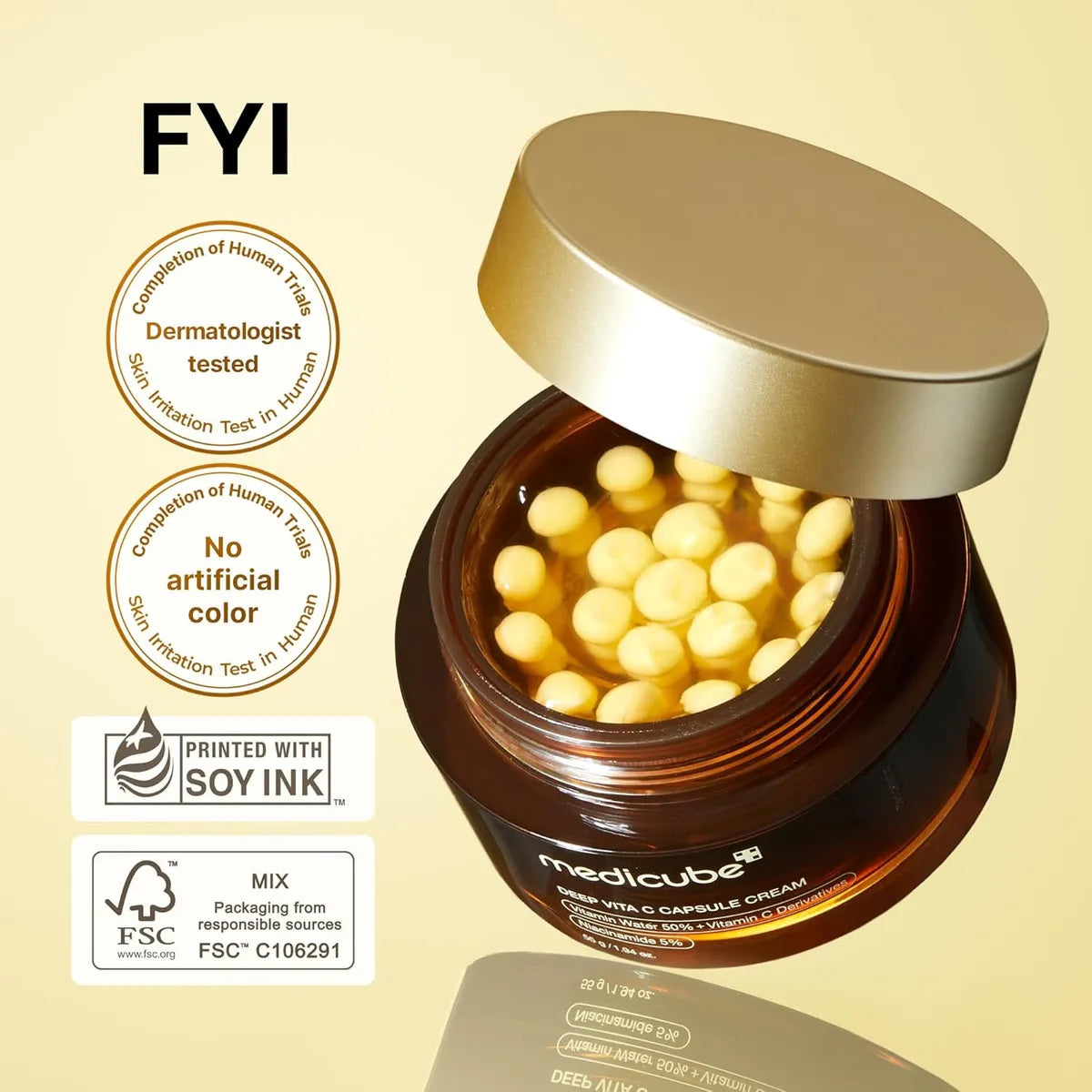 Hidratante Facial Medicube Deep Vitamin C Golden Capsule