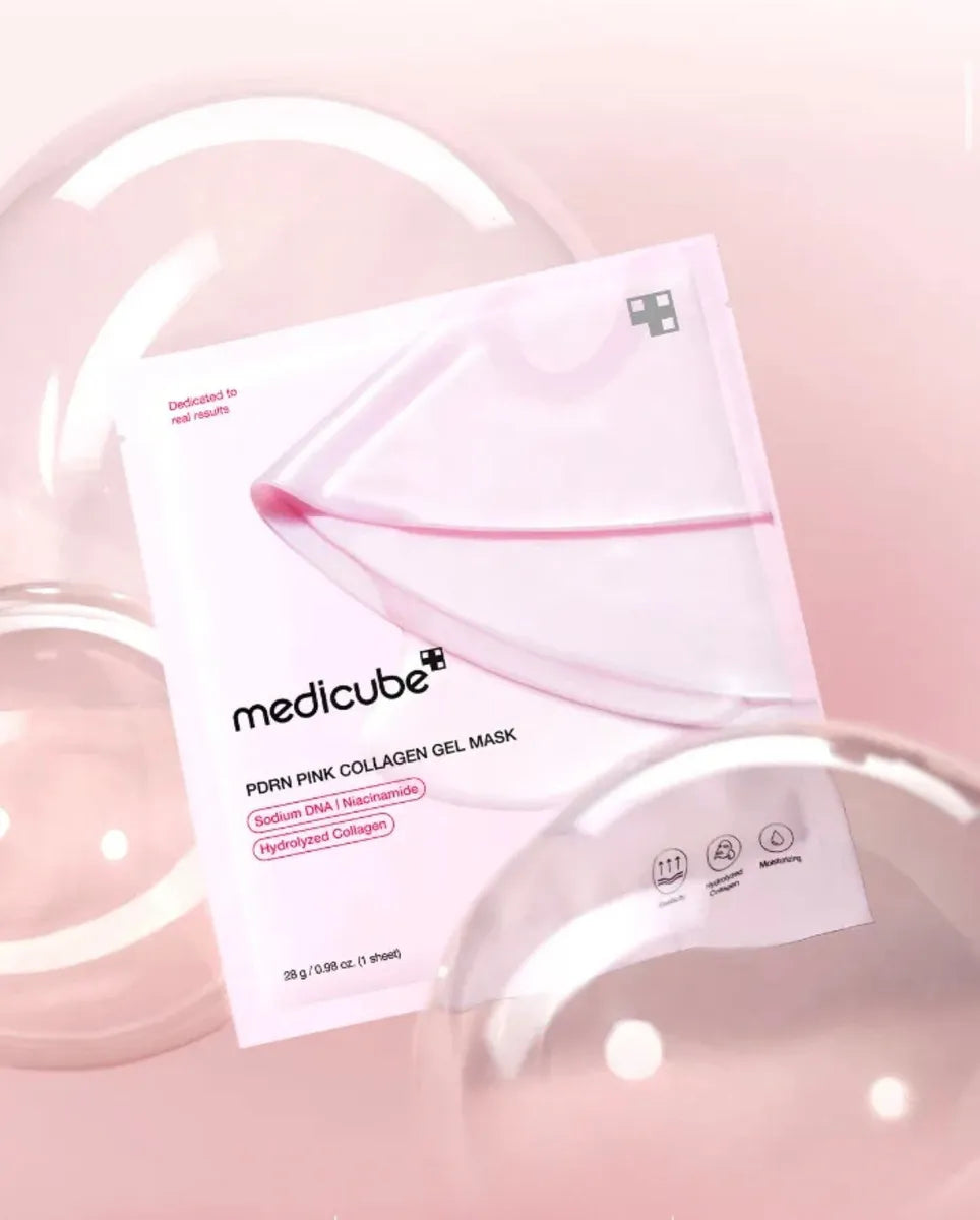 Mascarilla Facial En Gel De Colágeno Rosa Medicube Pprn, 28 Ml