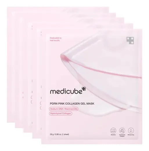 Mascarilla Facial En Gel De Colágeno Rosa Medicube Pprn, 28 Ml