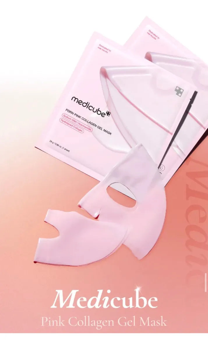 Mascarilla Facial En Gel De Colágeno Rosa Medicube Pprn, 28 Ml