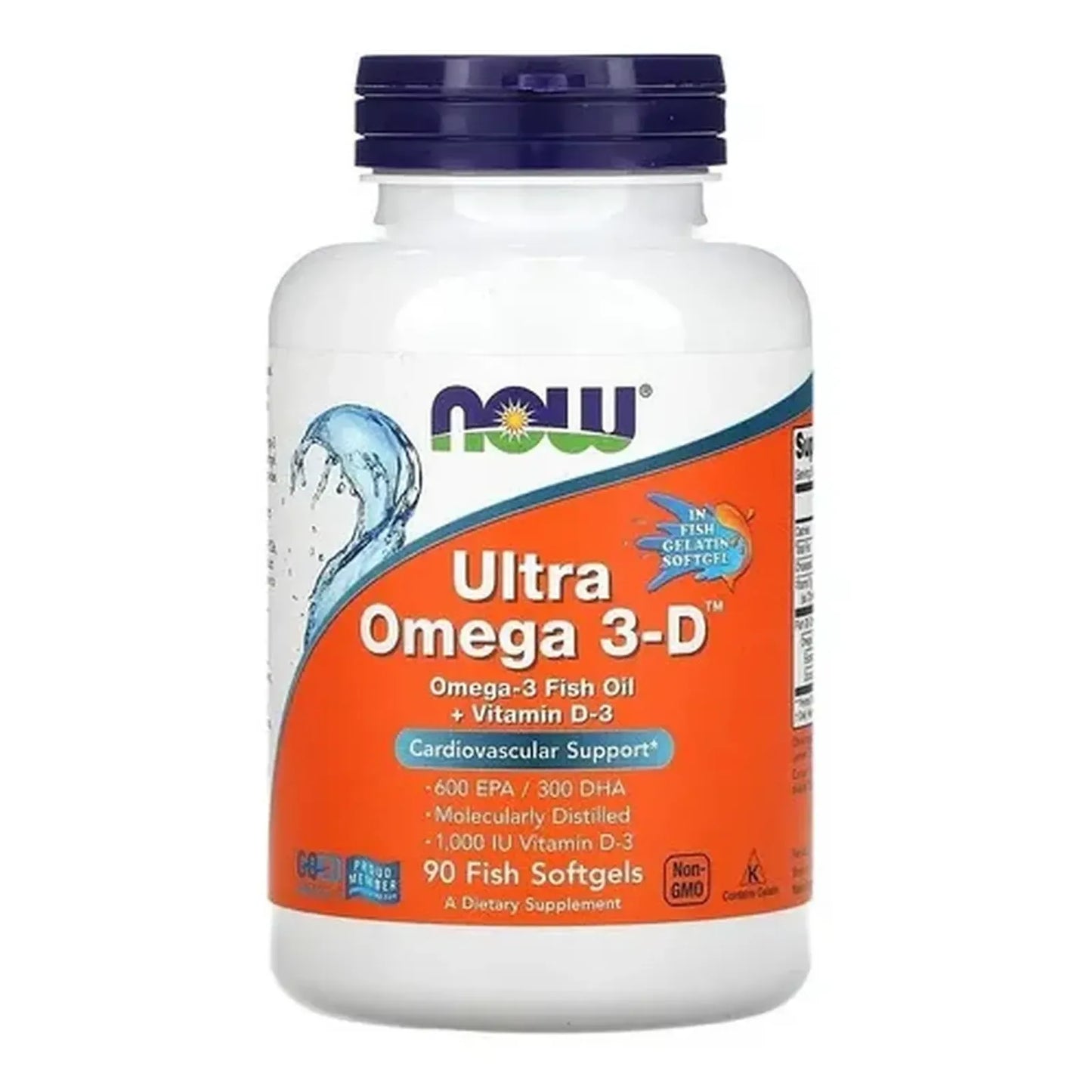 Now Foods Ultra Omega 3-D Fish Oil + Vitamin D3 – 90 Softgels