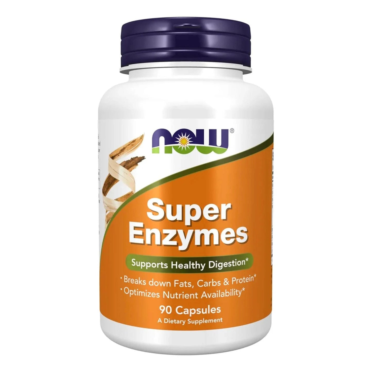 Now Foods Super Enzymes – 90 Cápsulas | Apoyo digestivo completo