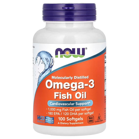 Now Foods Omega-3 – 1000 mg | 100 Cápsulas Blandas