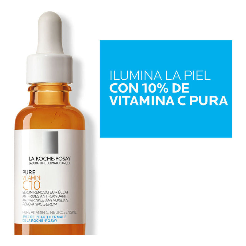 Sérum Serum Renovador Anti-arrugas Y Antioxidante La Roche-posay Pure Vitamin C10 Día/noche Para Todo Tipo De Piel De 30ml/30g 30+ Años