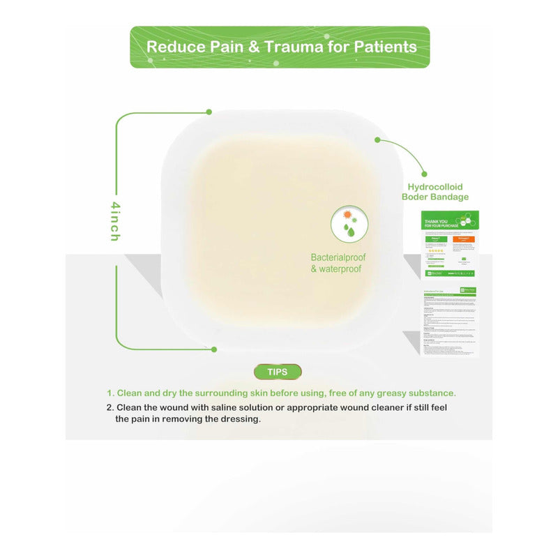 Apósitos Hidrocoloides Parches, Vendajes Paquete De 10