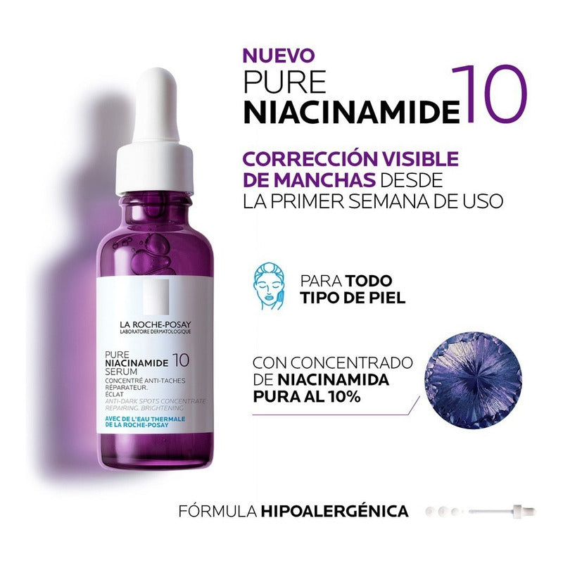 Sérum Pure Niacinamide 10 La Roche-posay Todo Tipo De Piel