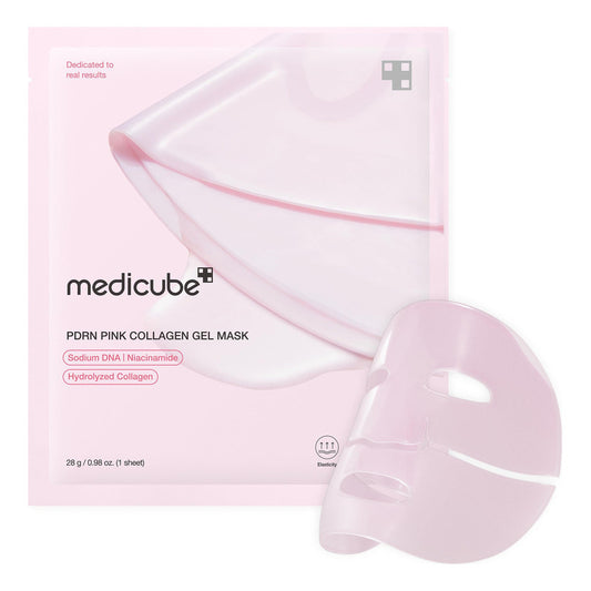 Mascarilla Facial En Gel De Colágeno Rosa Medicube Pprn, 28 Ml