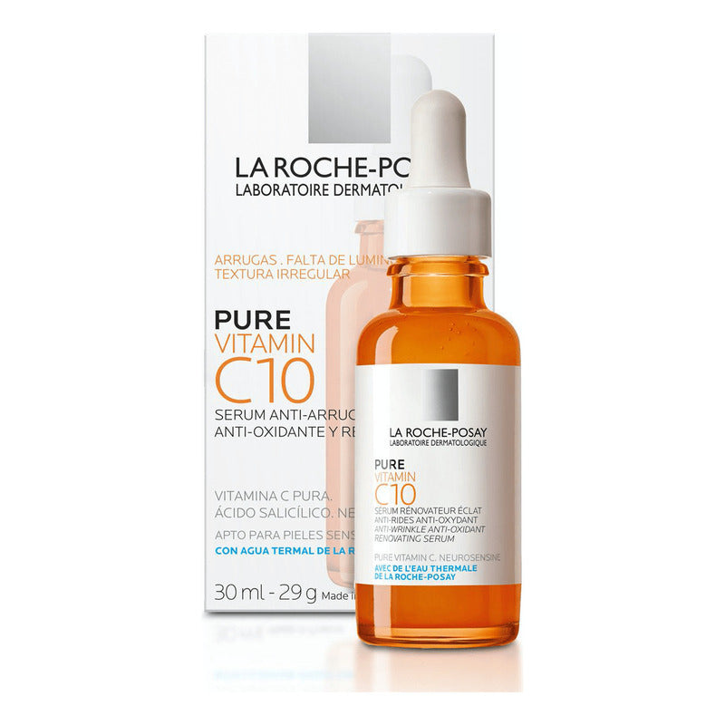 Sérum Serum Renovador Anti-arrugas Y Antioxidante La Roche-posay Pure Vitamin C10 Día/noche Para Todo Tipo De Piel De 30ml/30g 30+ Años
