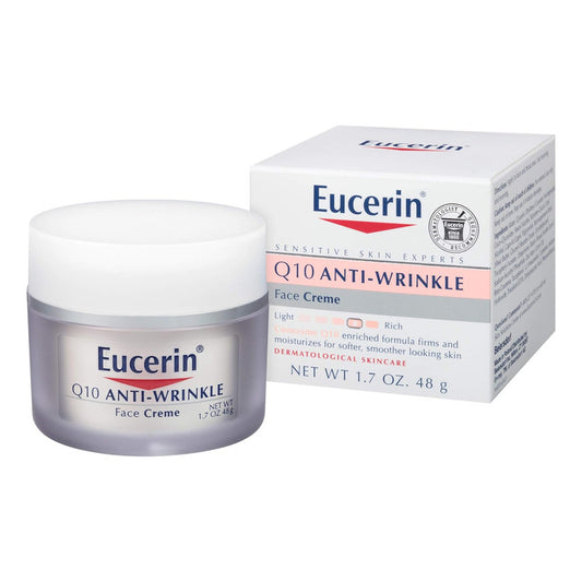 Crema Face Cream Eucerin Q10 Anti Wrinkle Para Piel Sensible De 48g 20+ Años