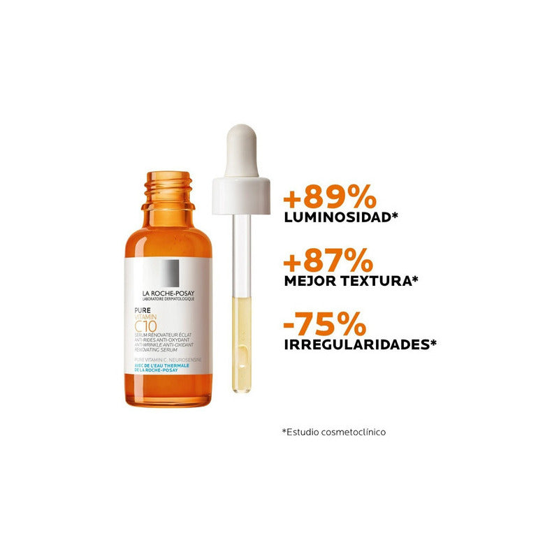 Sérum Serum Renovador Anti-arrugas Y Antioxidante La Roche-posay Pure Vitamin C10 Día/noche Para Todo Tipo De Piel De 30ml/30g 30+ Años