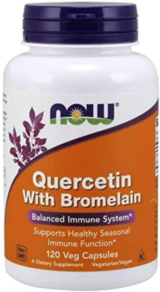 Quercetin with Bromelain 120 cápsulas | Apoyo inmunológico y respiratorio natural