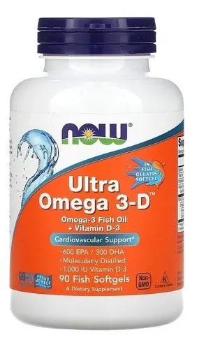 Now Foods Ultra Omega 3-D Fish Oil + Vitamin D3 – 90 Softgels