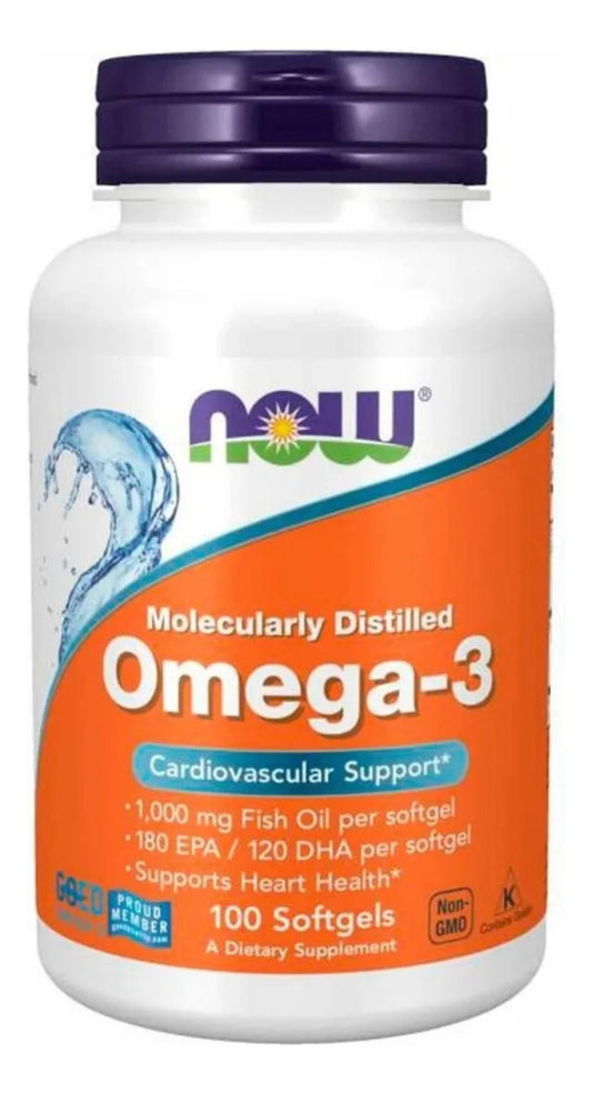 Now Foods Omega-3 – 1000 mg | 100 Cápsulas Blandas