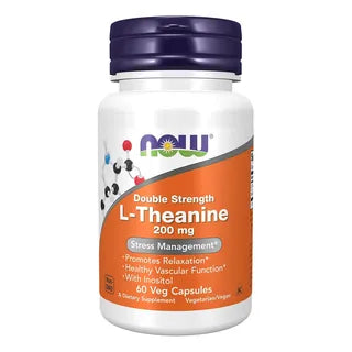 Now Foods L-Theanine 200 mg – 60 Cápsulas
