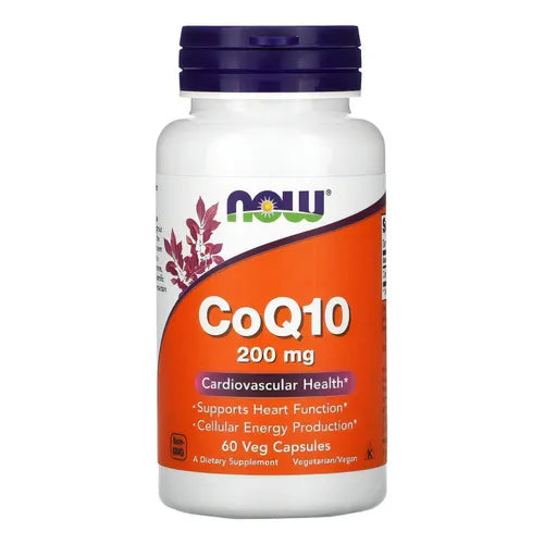 Now CoQ10 200 mg 60 cápsulas vegetarianas | Energía celular y salud cardiovascular