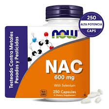 Now NAC 600 mg 250 cápsulas | N-Acetil L-Cisteína | Antioxidante y detox hepático